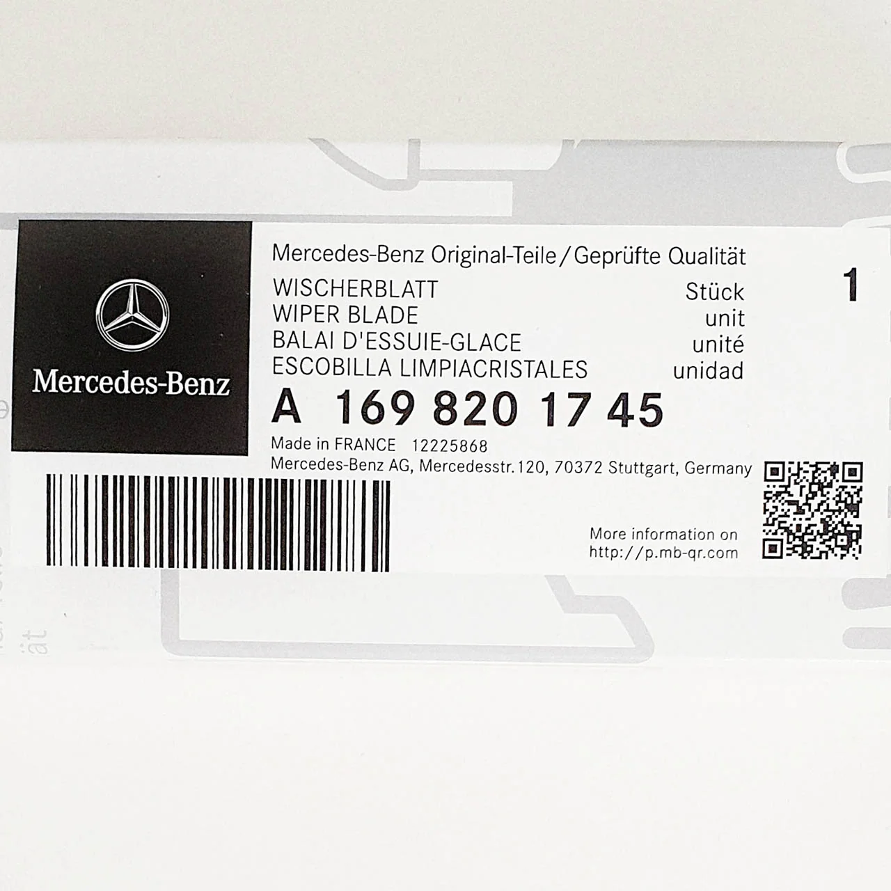 Genuine Mercedes-Benz A Class, ML Class, GLE, GLS, R Class,  Rear Wiper Blade - Image 7