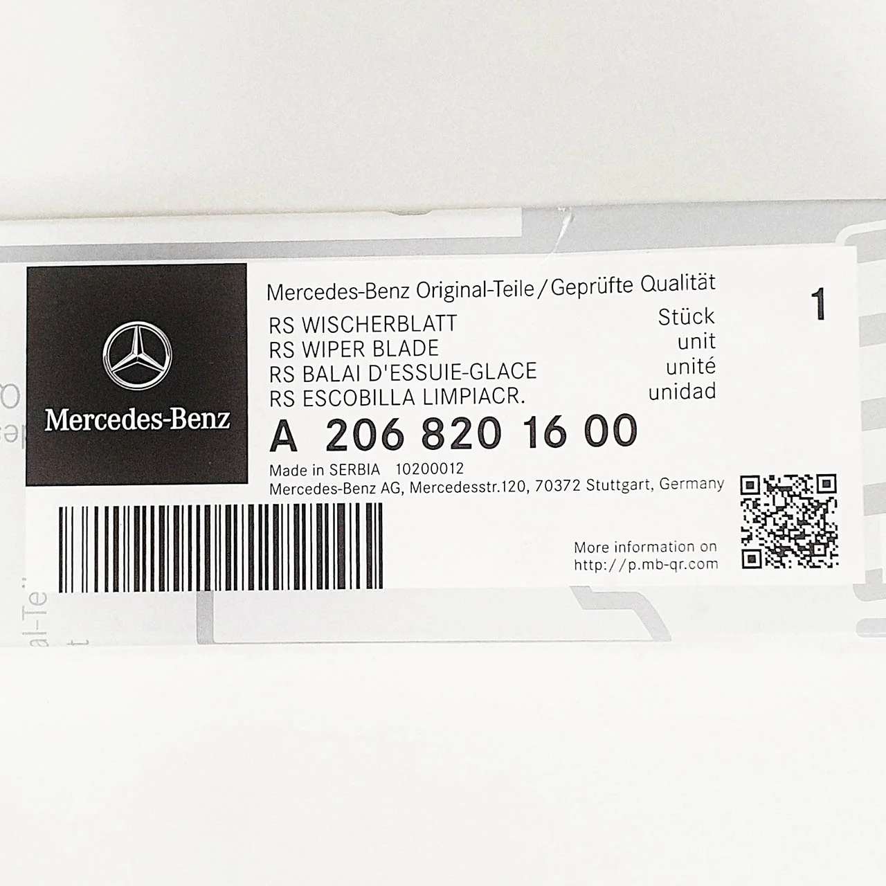 Genuine Mercedes-Benz C Class Front Wiper Blades 206 Models - Image 7