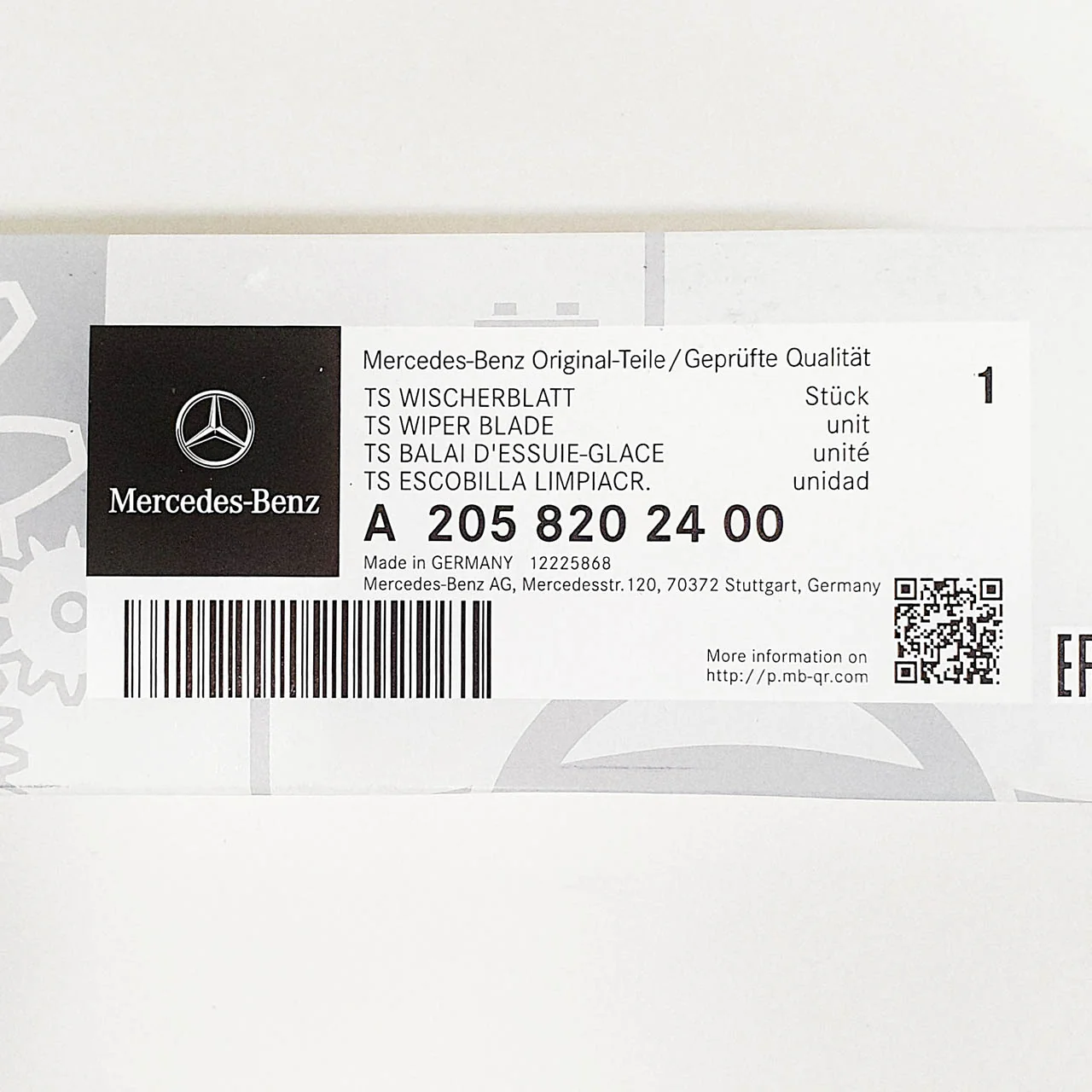 Genuine Mercedes-Benz C Class Front Wiper Blades 205 Models (2014) - Image 7