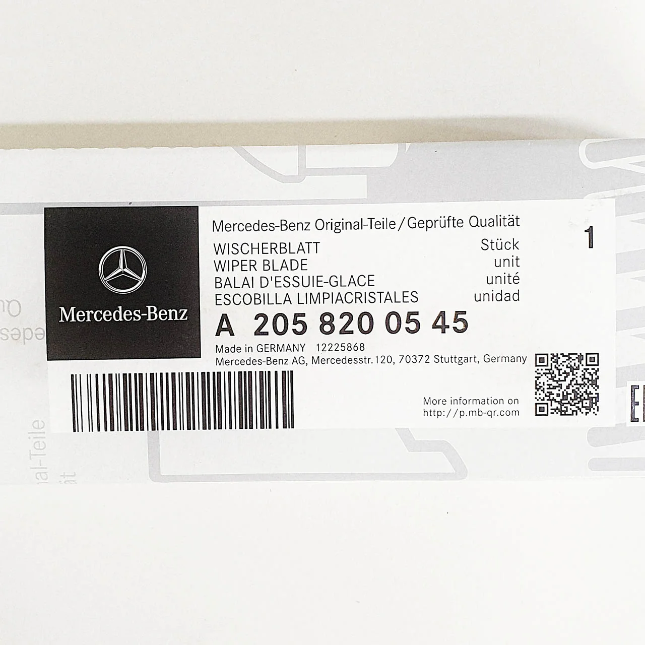 Genuine Mercedes-Benz C Class Rear Wiper Blade 205 Models - Image 7