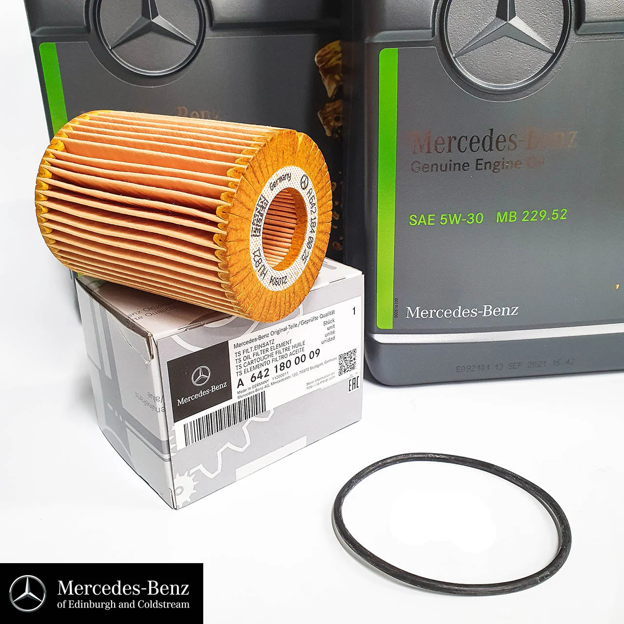 Genuine Mercedes-Benz Diesel V6 OM642 Engine Oil, Oil Filter, Sump Plug Washer - Service Kit - Image 3