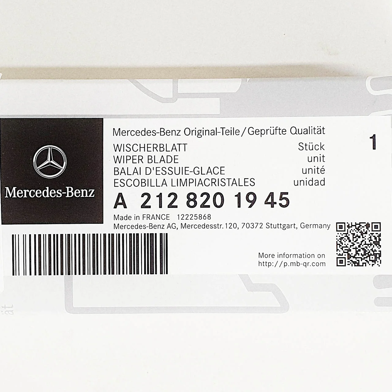 Genuine Mercedes-Benz E Class Rear Wiper Blade - 212 Models - Image 6