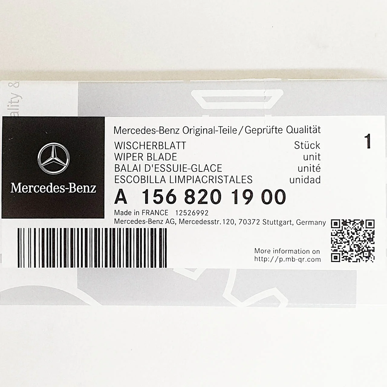 Genuine Mercedes-Benz Rear Wiper Blade E Class 213, GLA X156 Models - Image 7