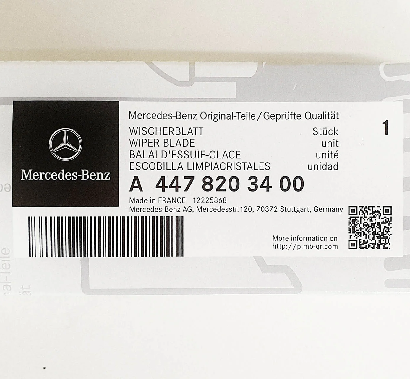 Genuine Mercedes-Benz V Class Rear Wiper Blade For 447 Models - Image 7